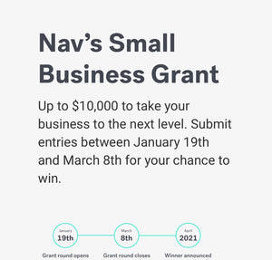 We just applied for Nav’s Business Grant Contest!